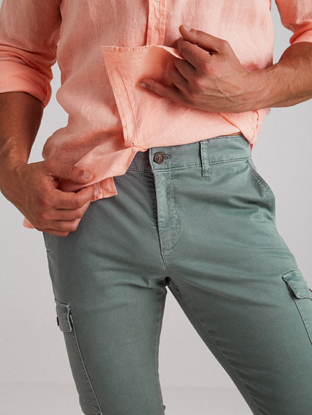 pantalon sport cargo basico verde claro